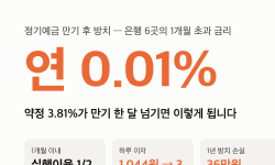 Featured image of post 정기예금 만기 후 이자 — 한 달 넘기면 연 0.01%가 되는 은행이 있습니다