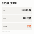 예금자보호 1억 시행일 — 그 전에 넣은 돈도 1억까지입니다